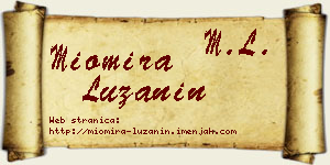 Miomira Lužanin vizit kartica